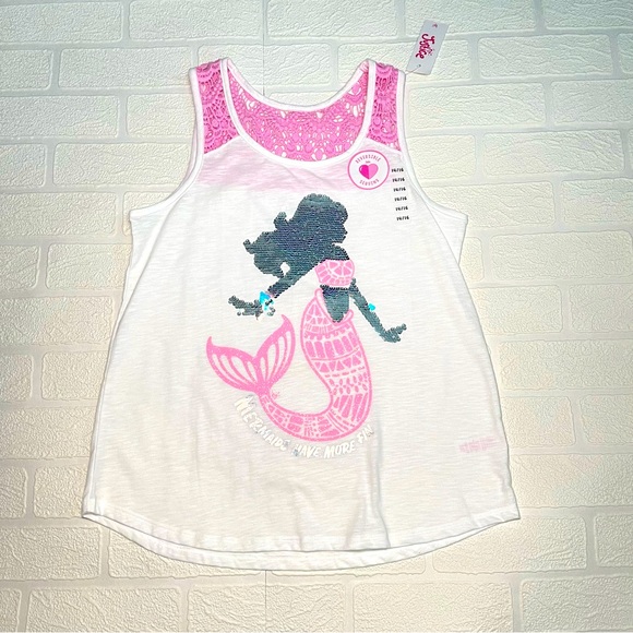 Justice Shirts & Tops Nwt Justice Mermaid Flip Sequin Tank Poshmark